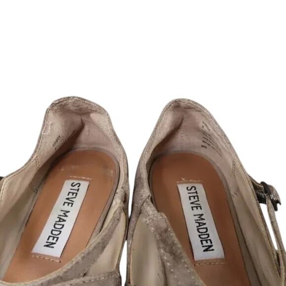 Steve Madden Shoes Womens 7 Flats Fashion Loafer Leather Buckle Strap Edggy Grey - Picture 10 of 12